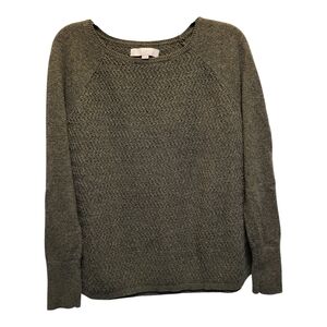 LOFT Hunter Green Crew Neck Pullover Sweater - Size M
